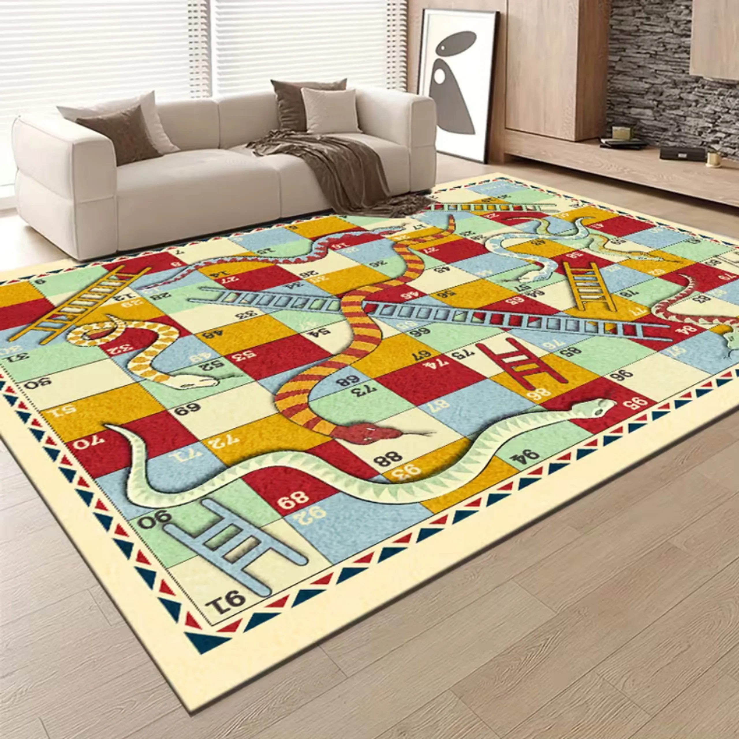 Snakes and Ladders Cushion Play Mat - Snakes and Ladders 0 month