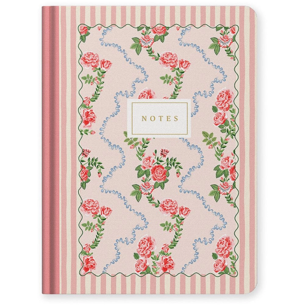 Ohh Deer Rose Flutter Stripe Premium Hardback Notebook B6 Hardcover 192 Pages