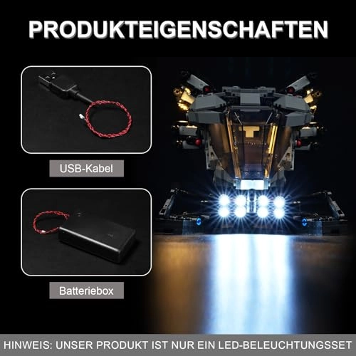 LED Light Kit for LEGO 10327 Dune Atreides Royal Ornithopter - ABS Plastic, Copper