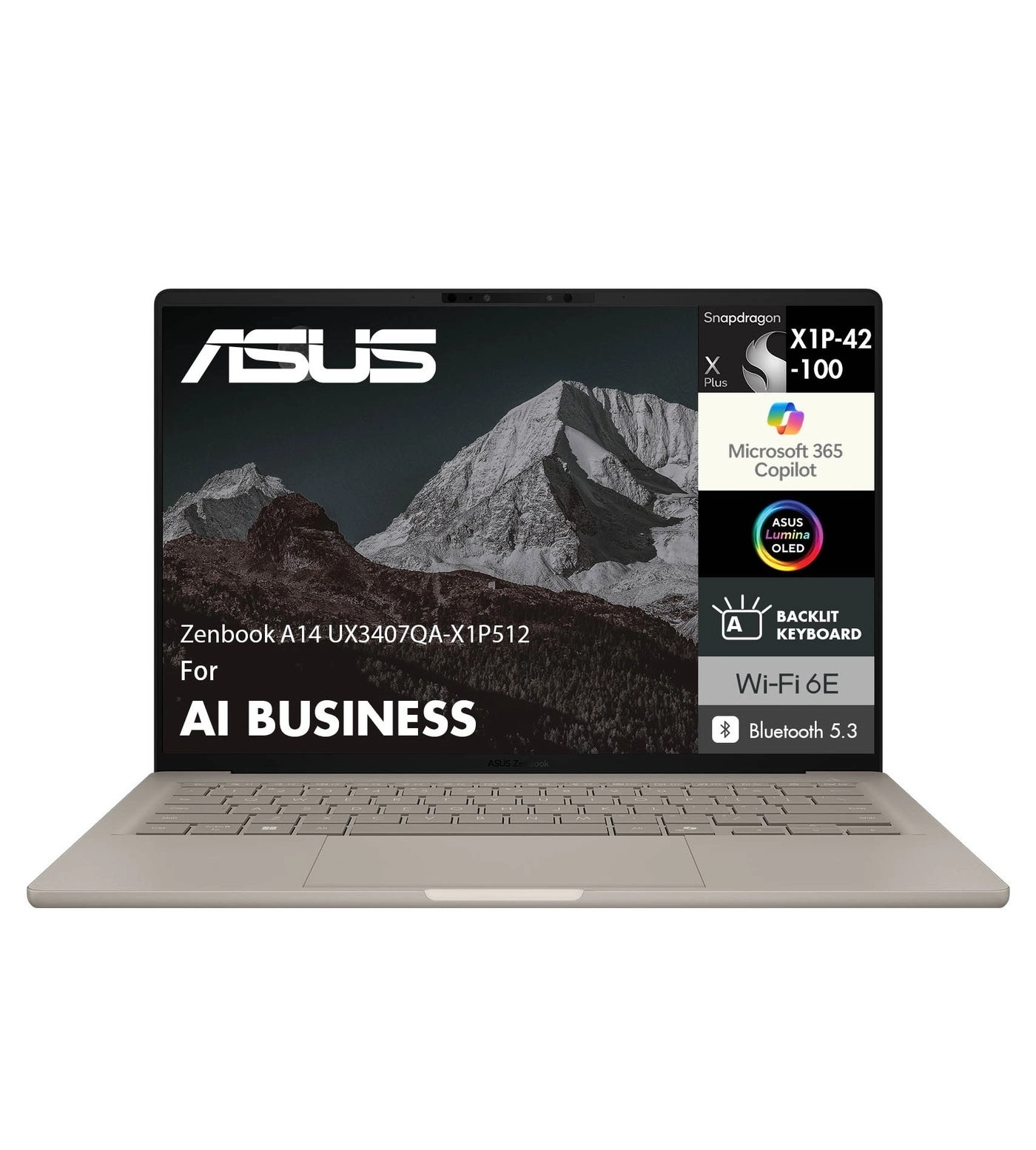 Zenbook A14 UX3407QA - 14'' Snapdragon X Plus 16GB DDR5 1TB SSD