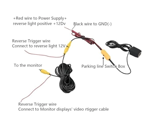 Reverse car rear view camera - Night vision Wired 720 x 540 pixels
