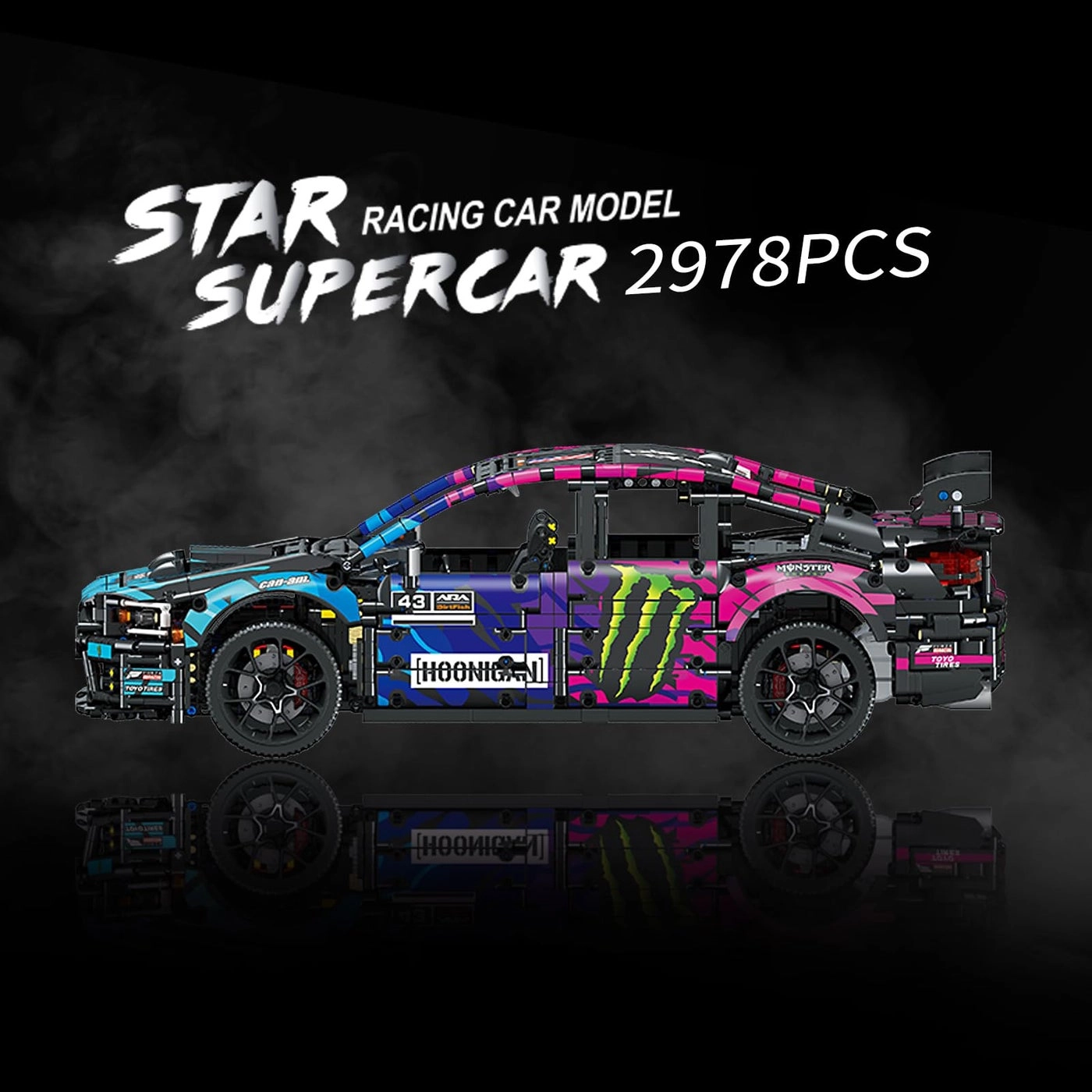 Race Car Building Set - 1:10 scale Gray