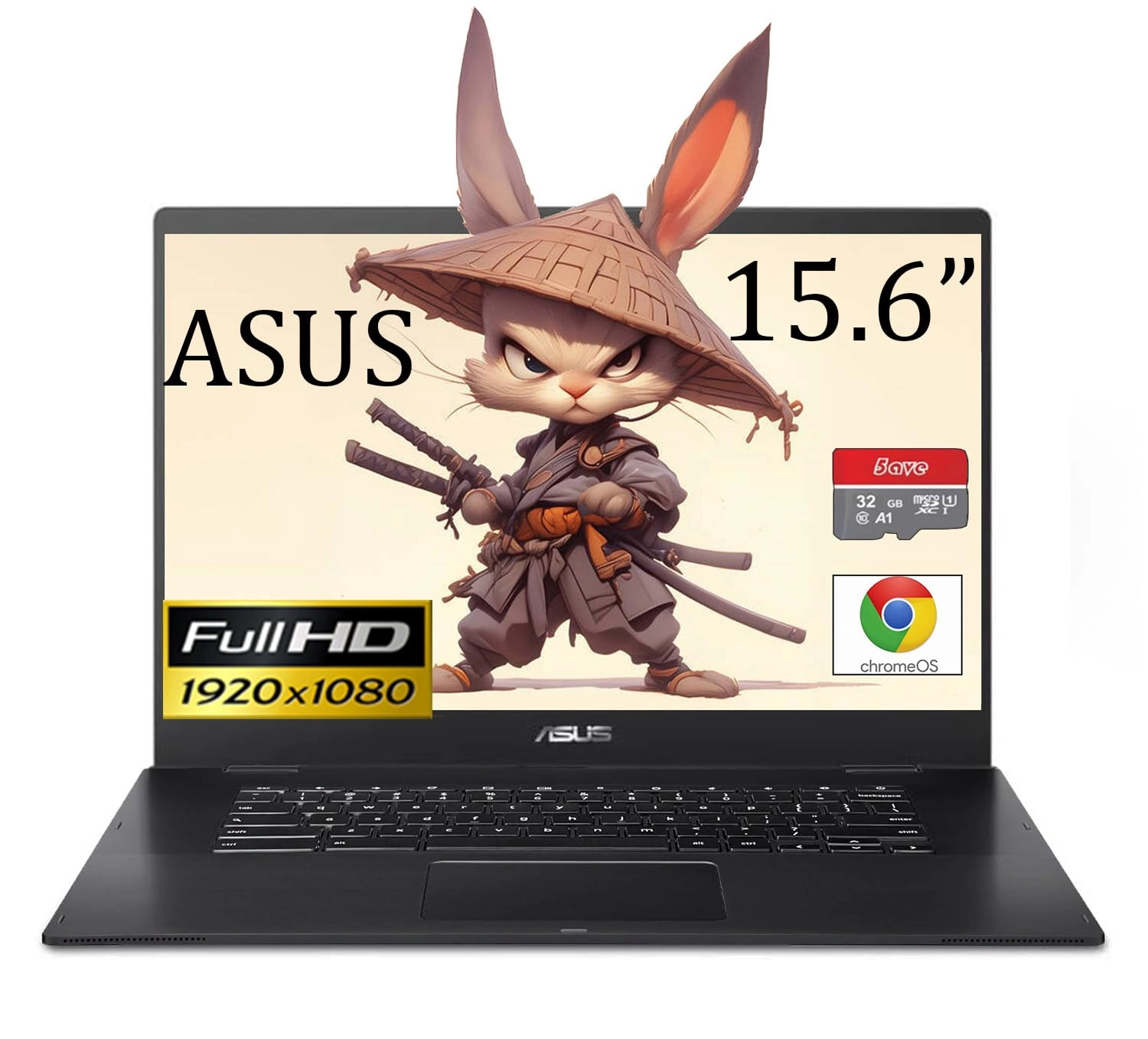 ASUS CX1500 Chromebook - 15.6'' Celeron N3350 4GB DDR4 192GB SSD Bundle