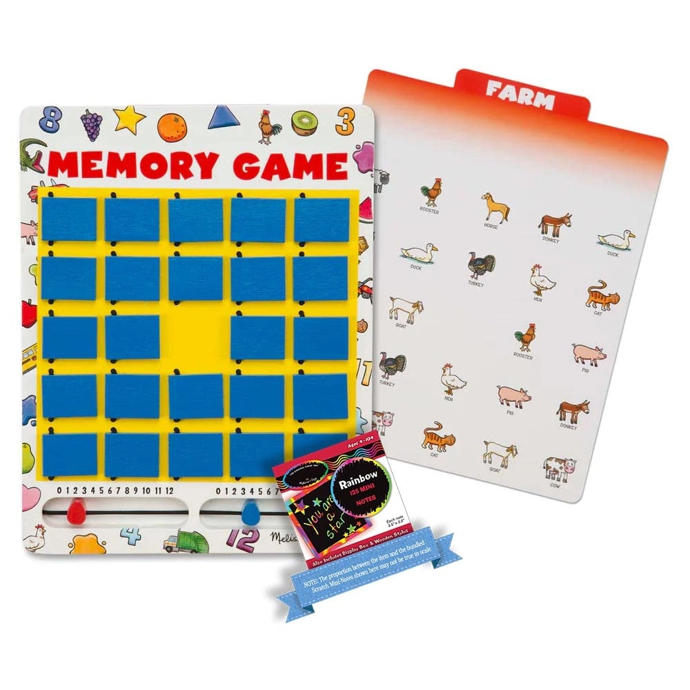 Melissa & Doug Travel Memory Game + Scratch Art Mini-Pad - 5+