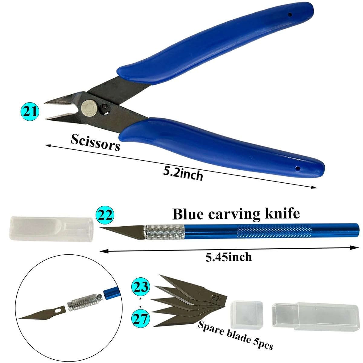Model DIY Tool Kit - stainless steel 32 pieces