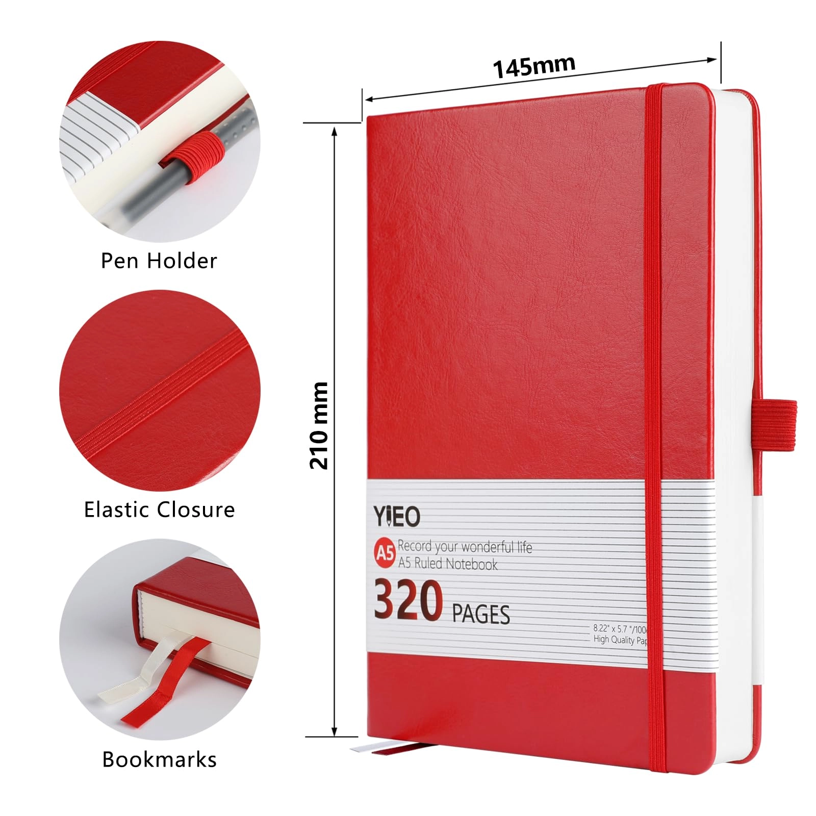 Notebook A5 Hardcover - Lined 160 Sheets