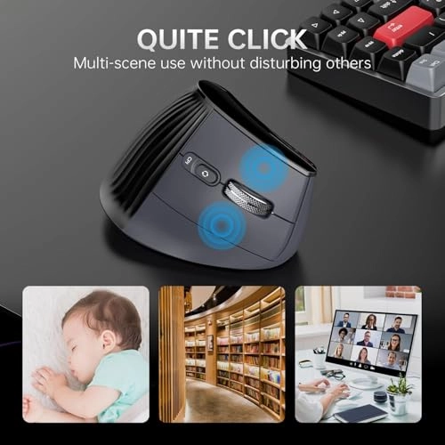 Ergonomic Vertical Mouse - Bluetooth 5.0 2.4GHz