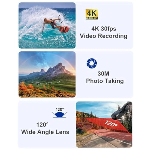 Head Mounted Digital Wifi Camera - 8GB to 512GB 4K 30FPS