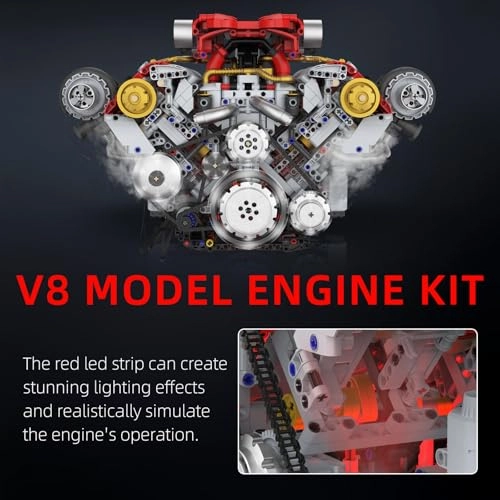 Electric V8 Engine Kit Engineering Skills - 14 years+ 3168 pieces