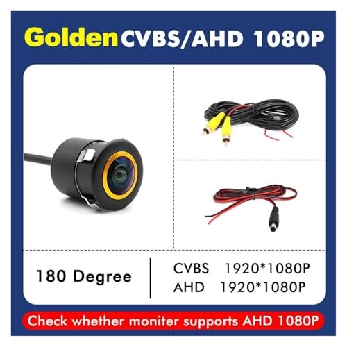 AHD 1080P Gold Lens Brake Light Rear View Reverse Camera - Night vision Wire 1080P