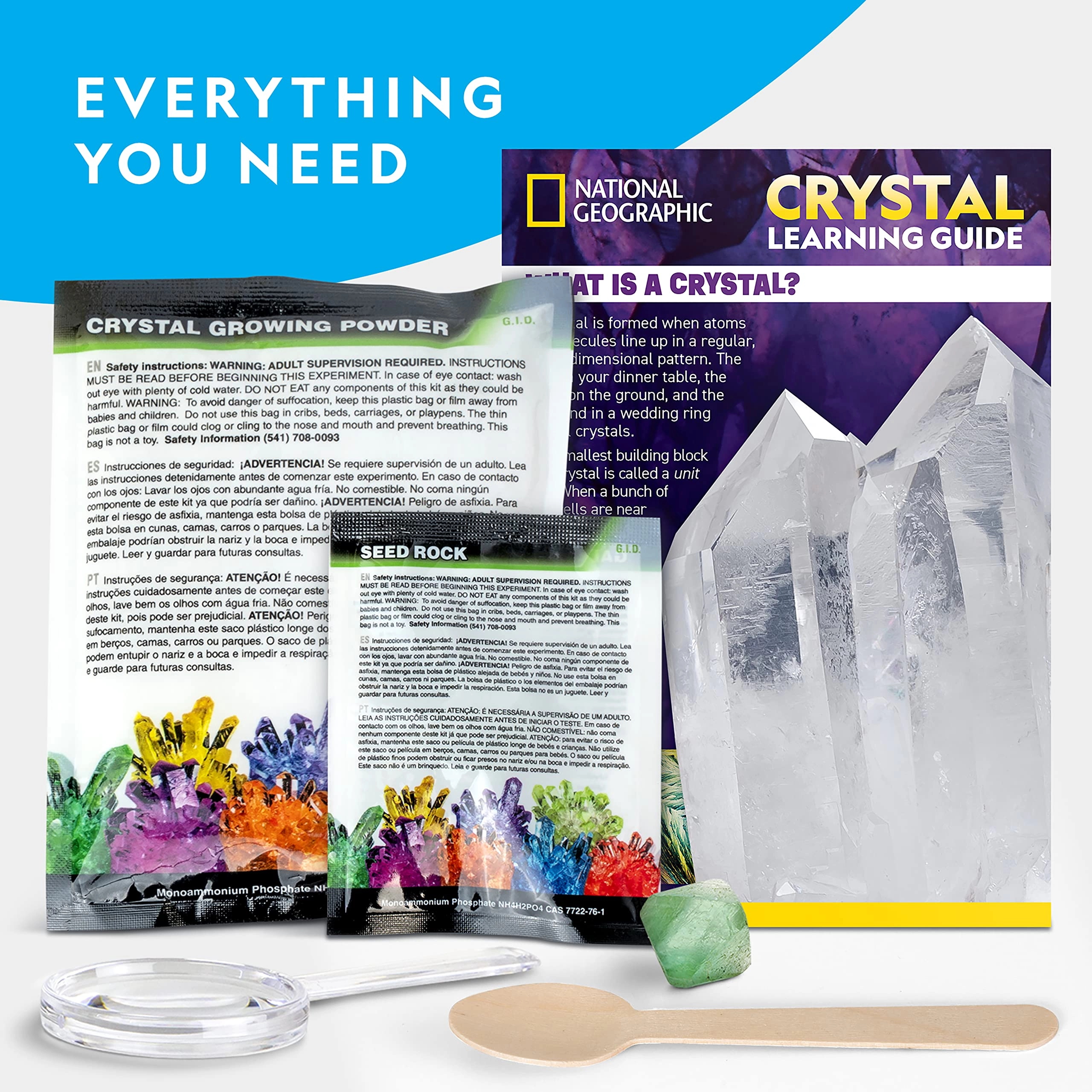 National Geographic Jumbo Crystal Growing Kit Geology - 8 years+