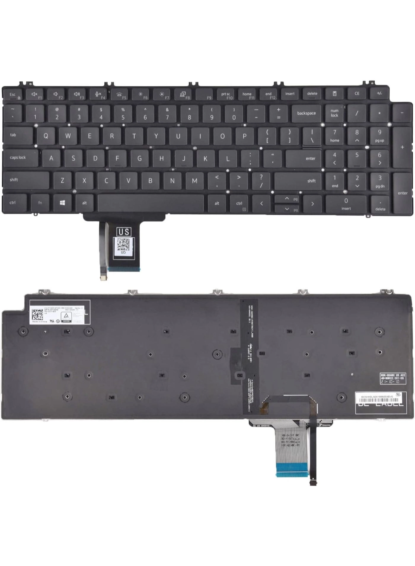 Replacement Keyboard - 7750 7550 7760 7560 Series Backlit US Layout