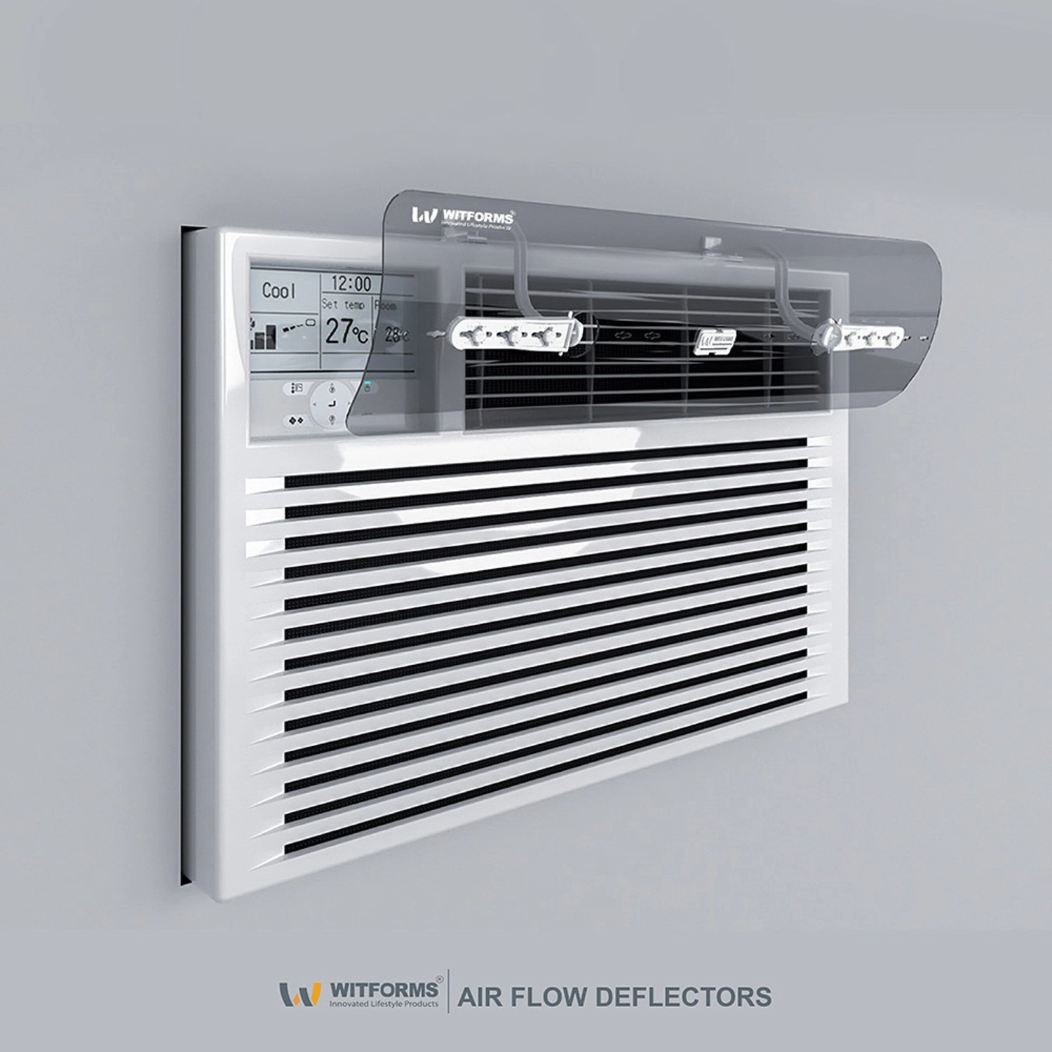 Window AC Air Deflector - Transparent 600 mm