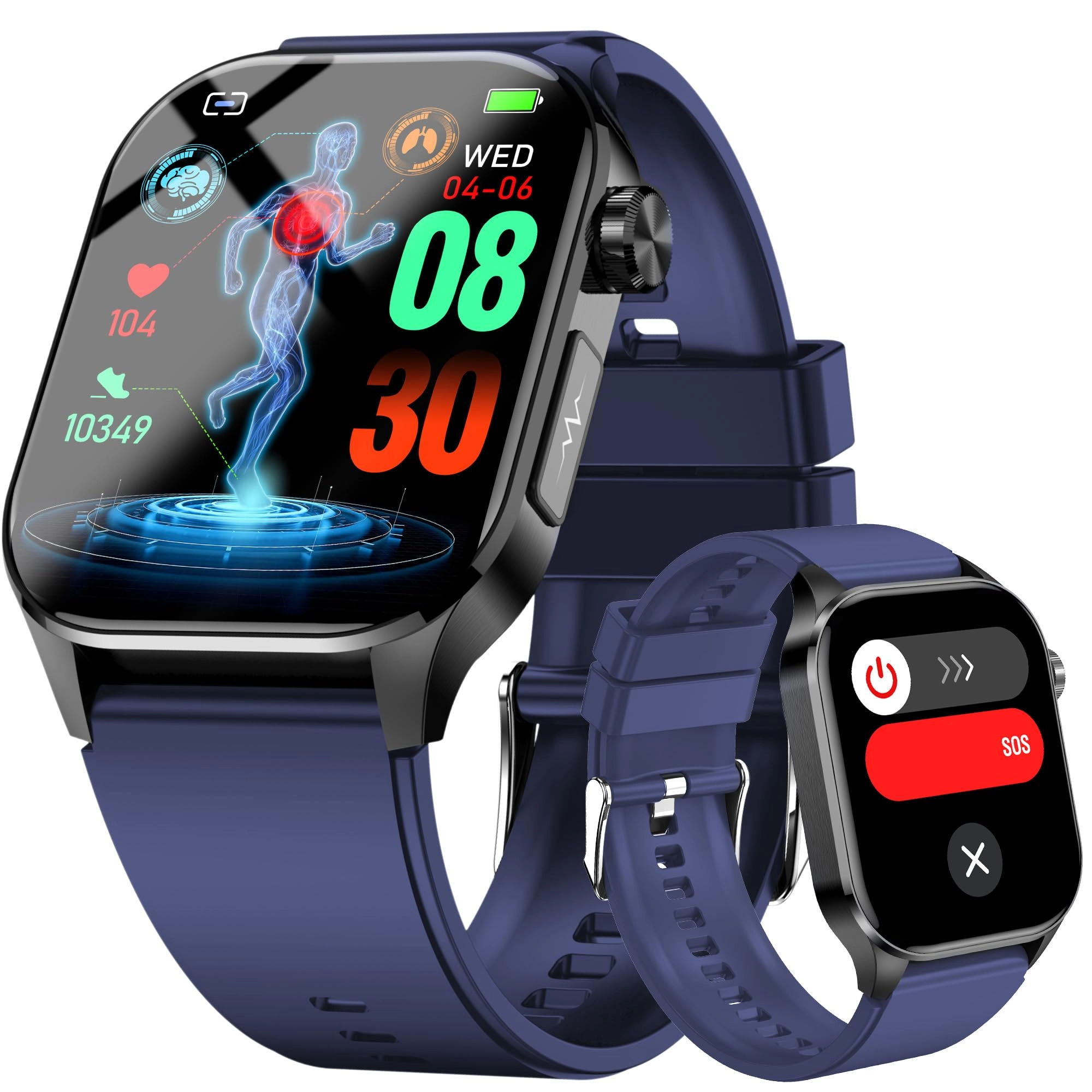 Advanced Health Smartwatch - 64 GB Brown Always-On Display