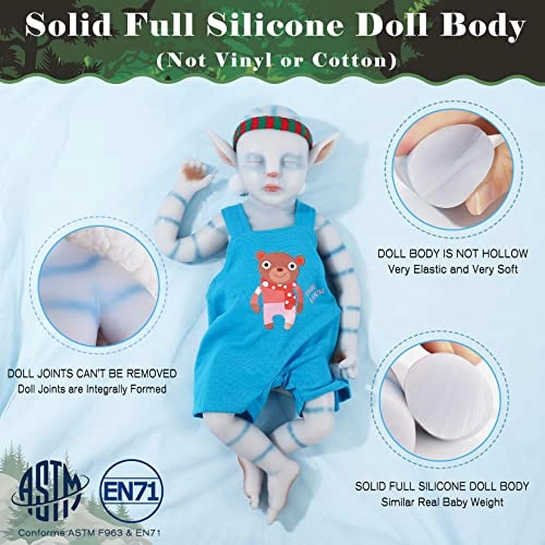 Avatar Baby Doll - 17 Inch Silicone Blue