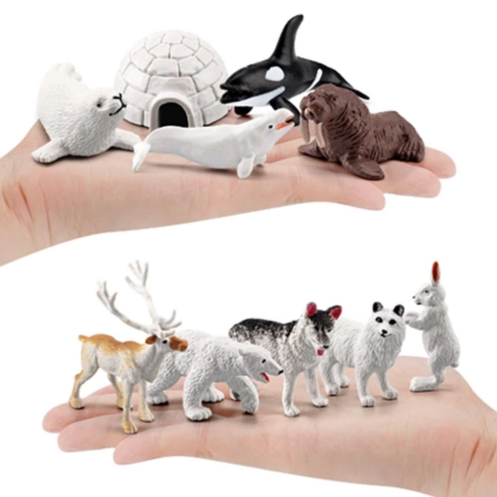 Arctic Animals Figurines Set - Arctic Animals 18Pcs