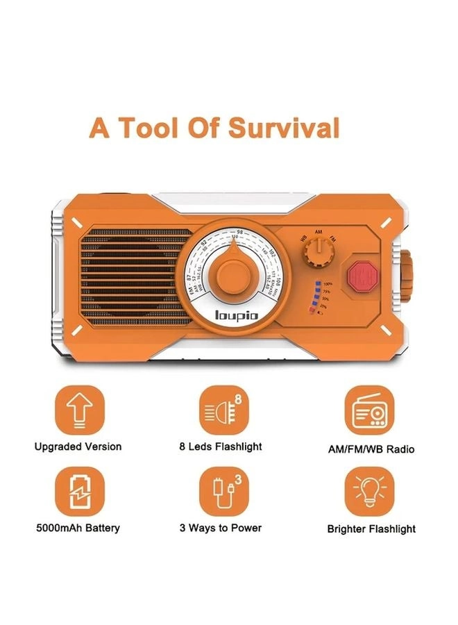 Hand Crank Emergency Radio - 5000mAh