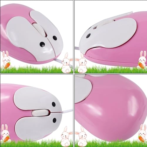 Cute Rabbit Shape Wired Mouse - USB