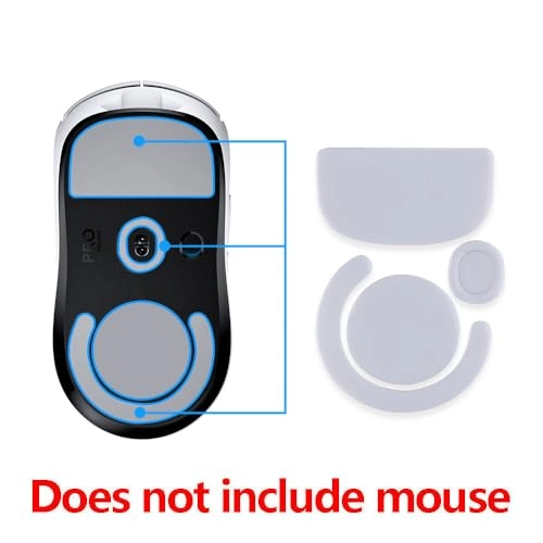 Rounded Curved Edges Mouse Skatez - 2 Sets Gray