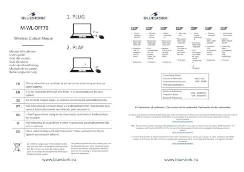 M-WL-OFF75 Mouse - Bluetooth & 2.4 GHz