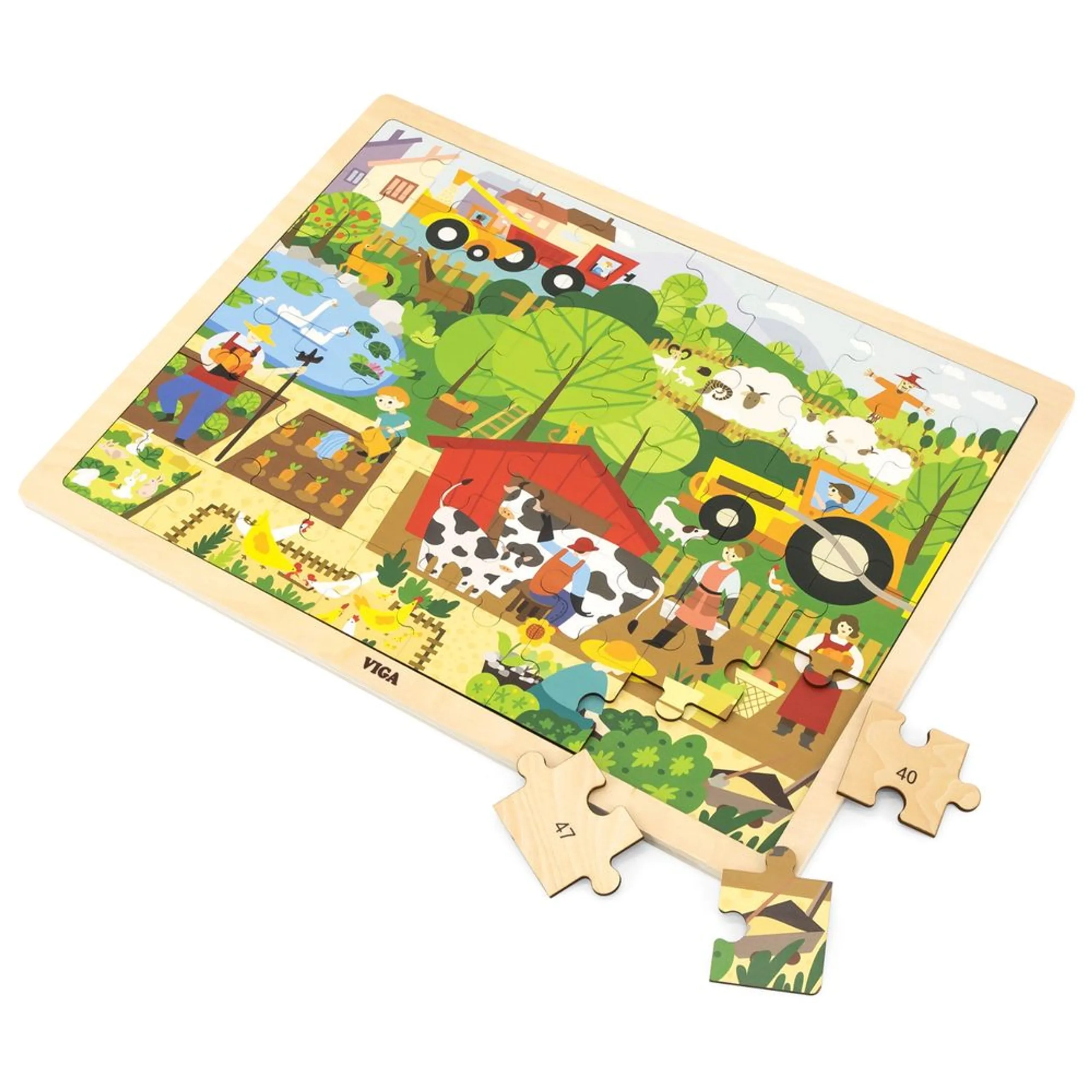 Farm Jigsaw Puzzle - 48 Piece Wooden