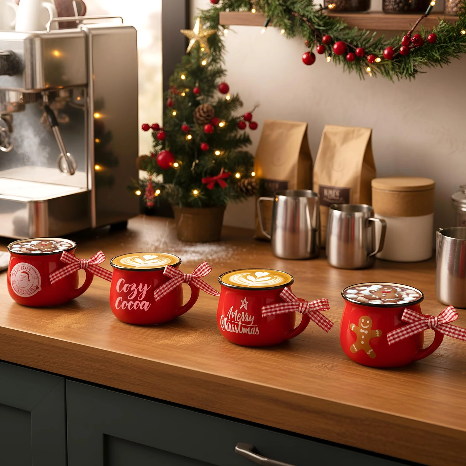 Christmas Coffee Mug - 4 pcs - 150 ml
