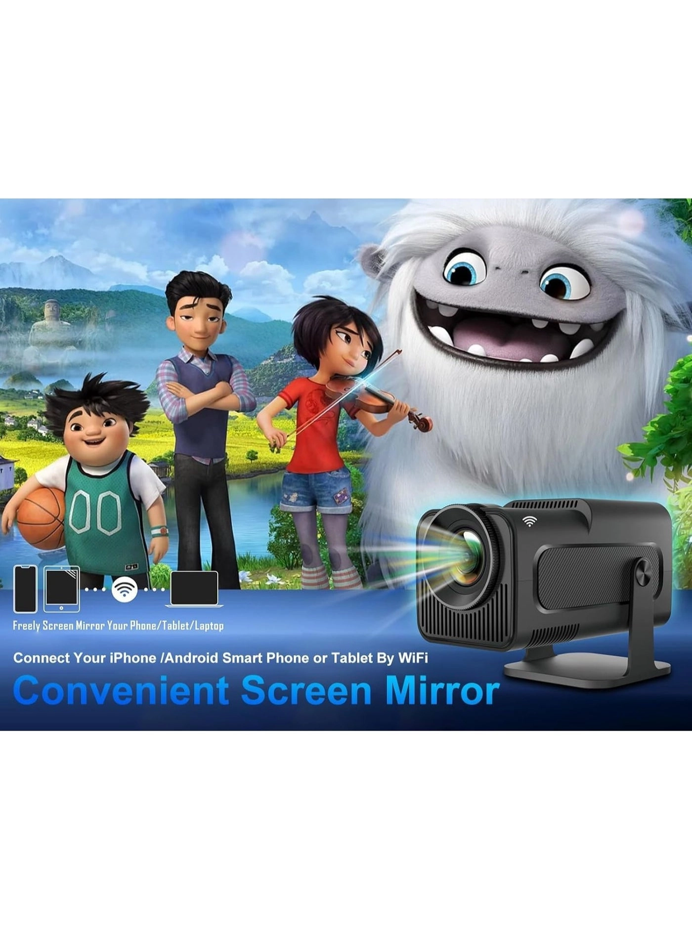 Smart 5G Portable Projector - HD 1080P