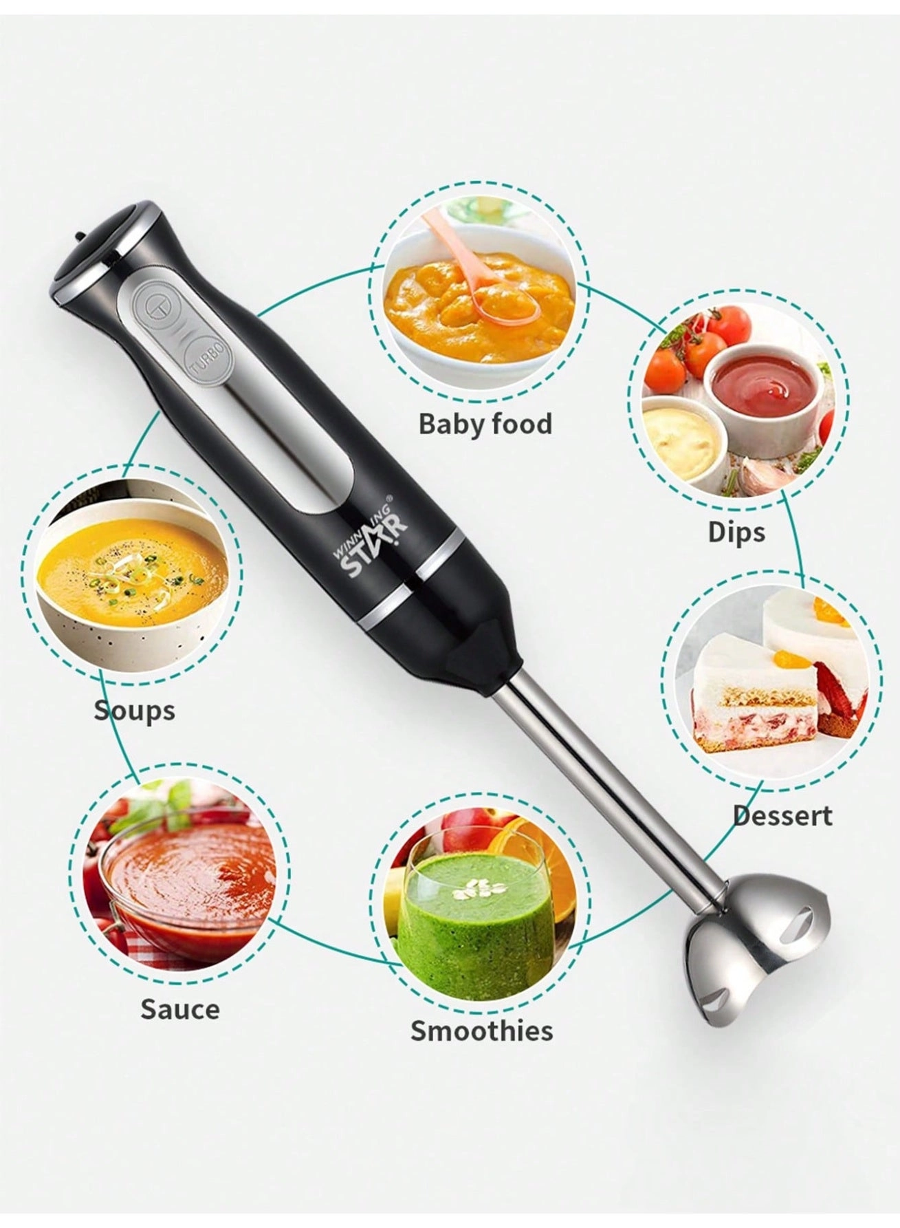 Hand Blender - 3-in-1 600W