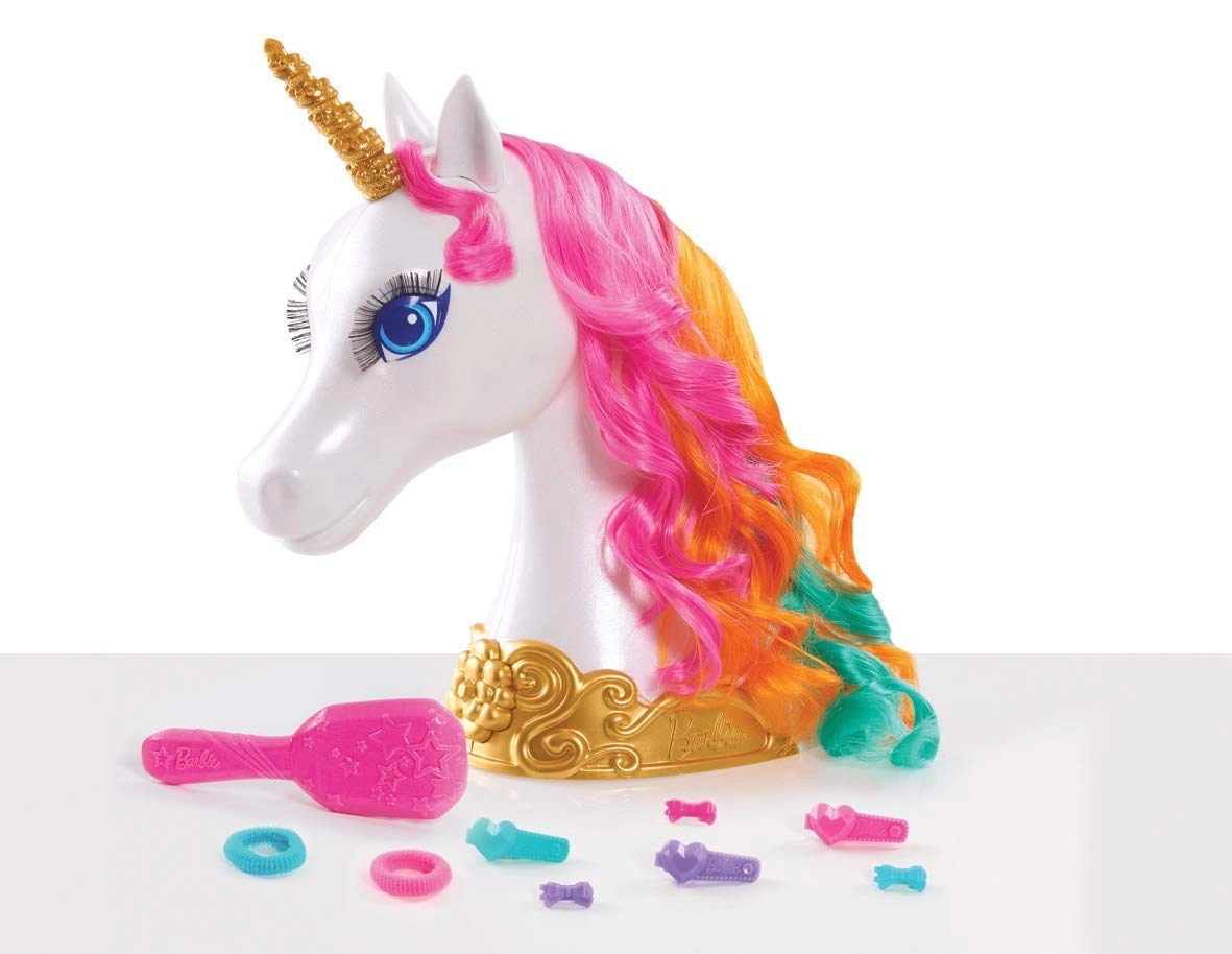 Unicorn Styling Head - 10 Styling Accessories Shimmer Stickers Ages 3+