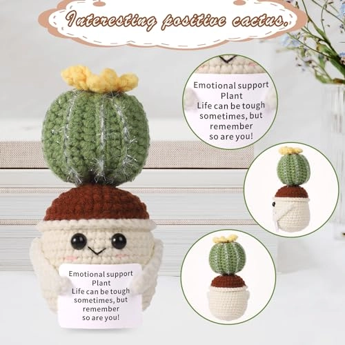 Cactus Funny Positive 13 cm Crochet