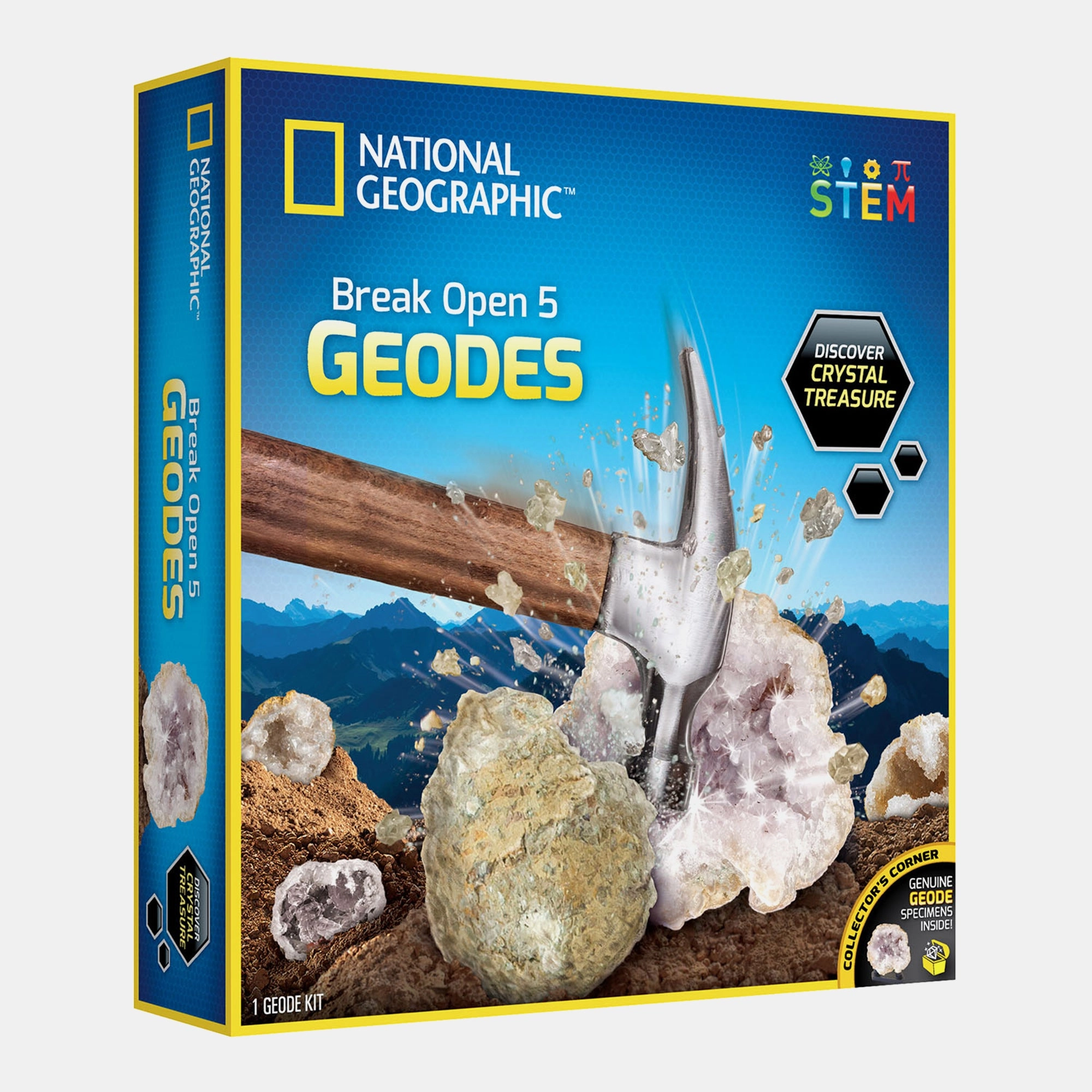 Break Open Geodes Kit Science - 8 years+ 5 pieces