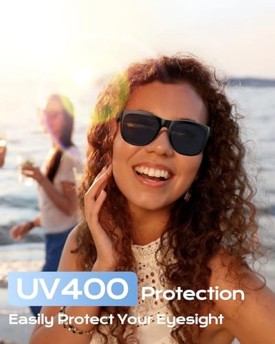 Smart Bluetooth Glasses - Built-in Mic & Speakers Black