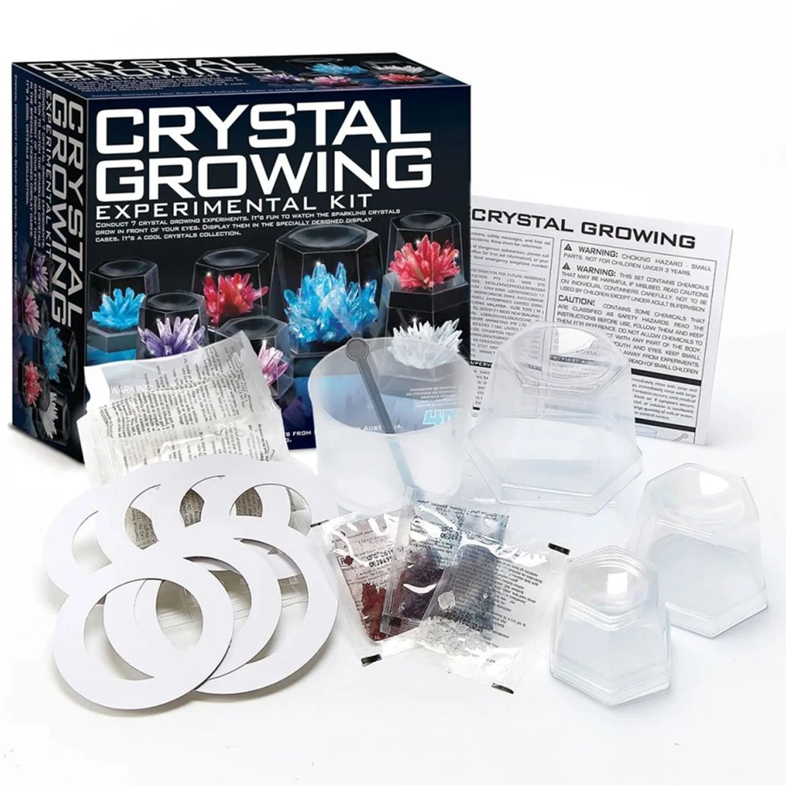 Crystal Growing Science Experiment Kit - Grow Seven Vivid 10 years