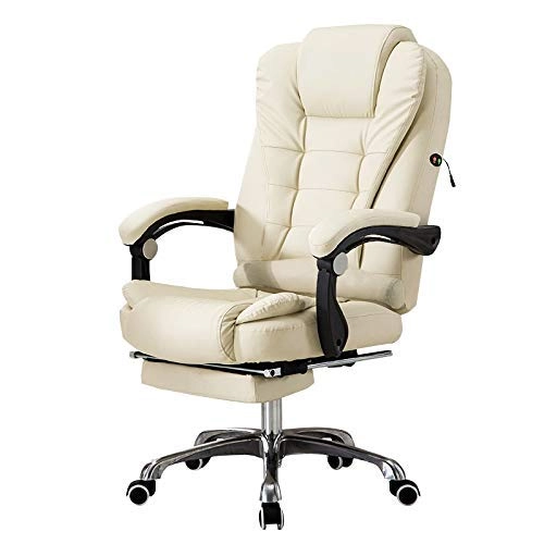 Desk Chair - PU Leather Brown High Back