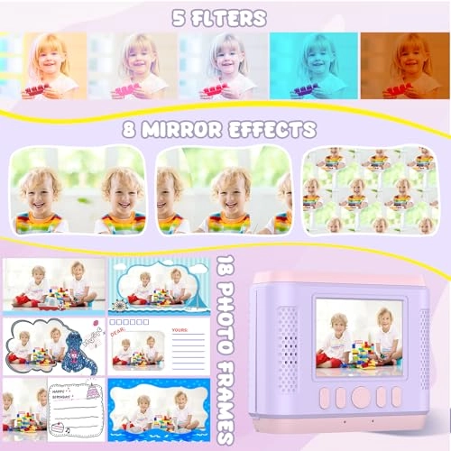 Instant Print Camera - 2.4 Inch Screen 1080P