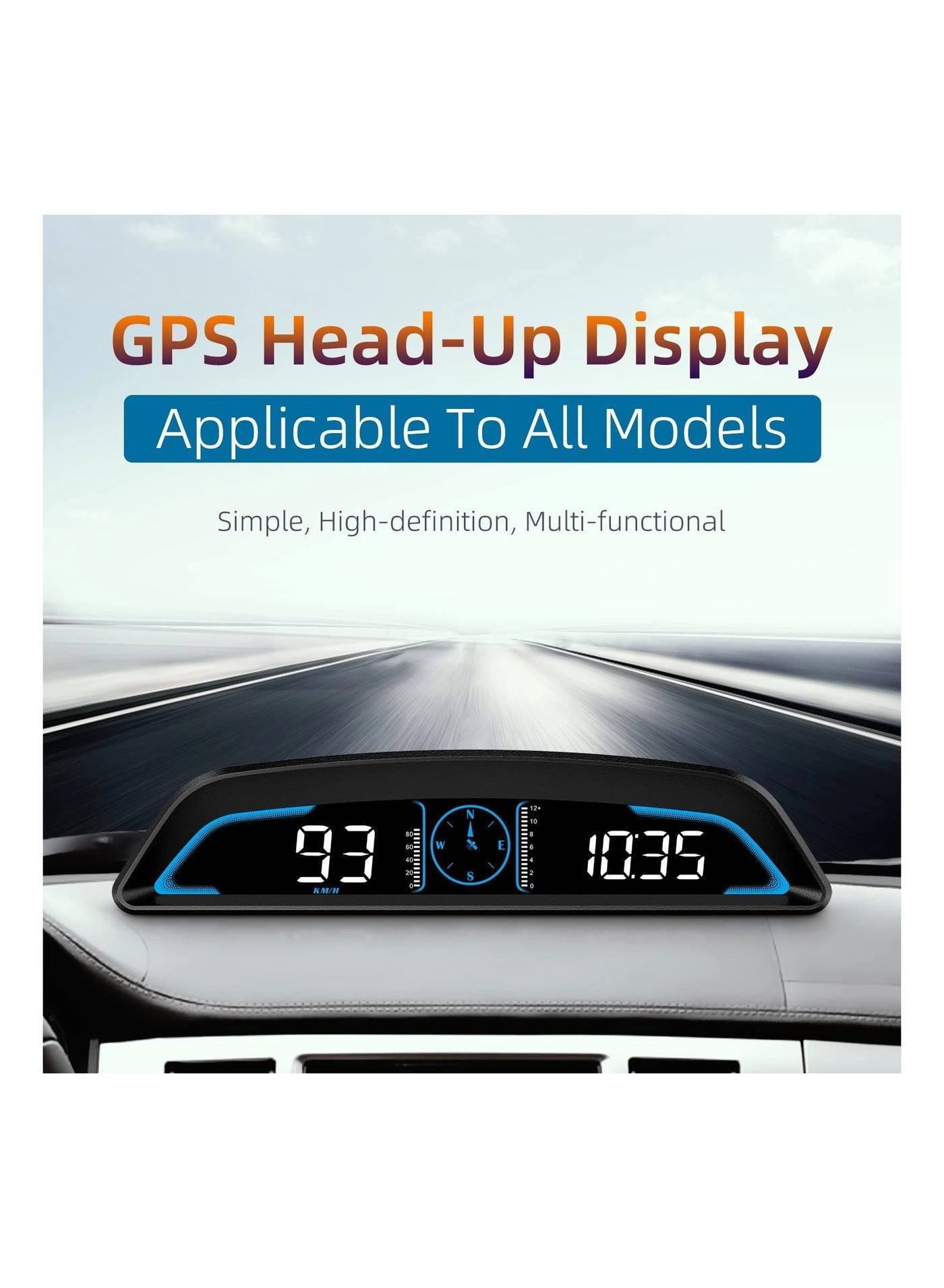 P6 - Car HUD Head Up Display Dual System OBD GPS Speedometer