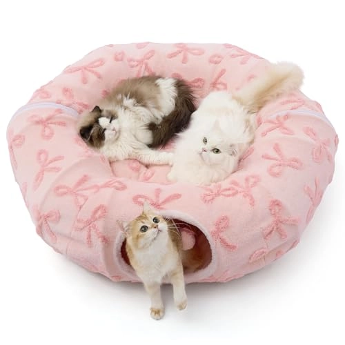 Cat Tunnel Bed - 100.3L x 100.3W x 25.4H centimeters Polyester