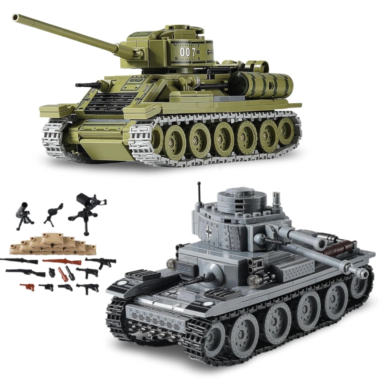 DrmBeyd T-34 + 38T - WWII 1008 pcs