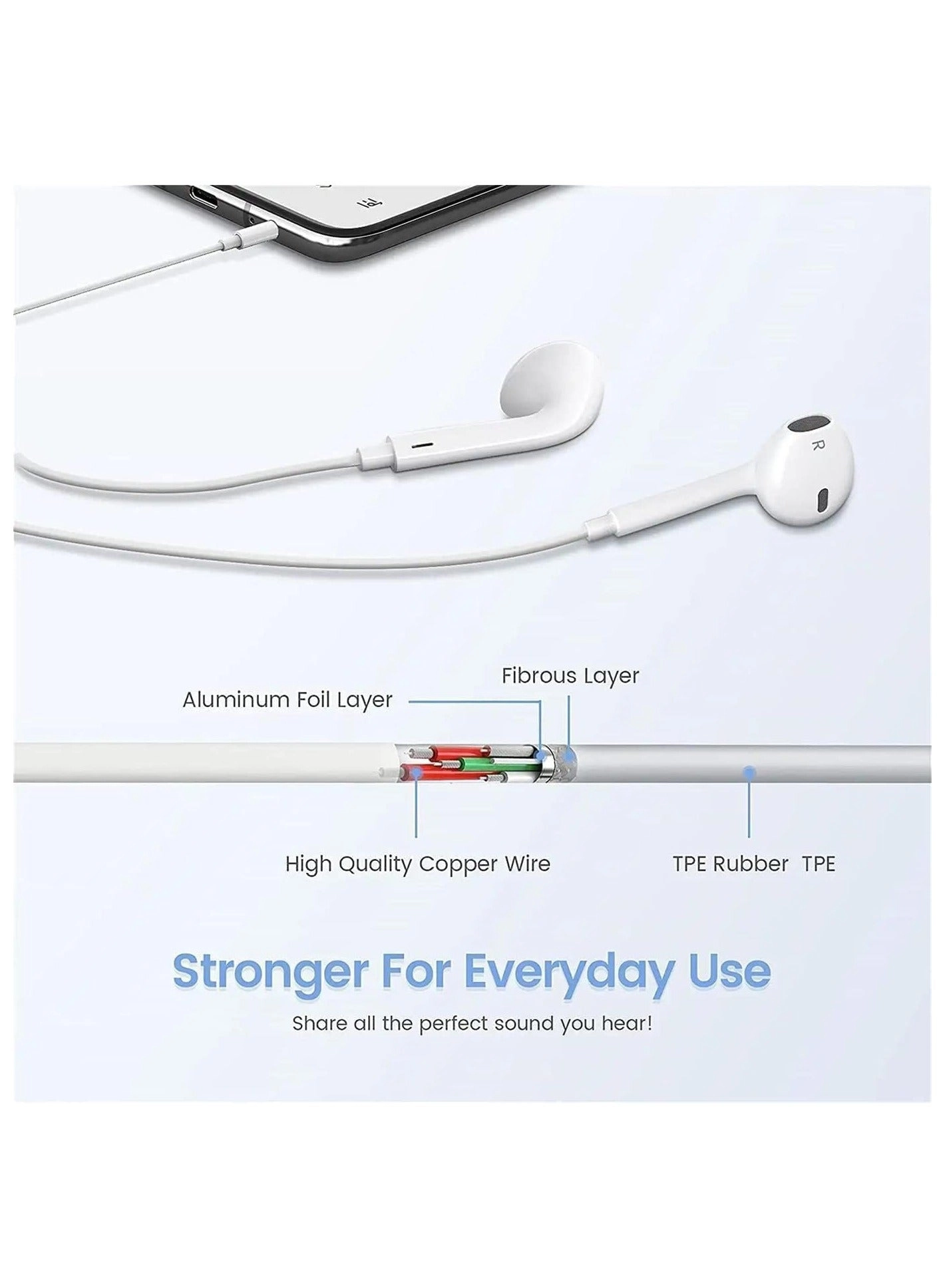 UAE787744 Wired Earbud 2 Pack