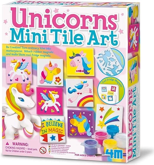 4M Unicorn Mini Tile Art Kit - 5+ years 6 pcs