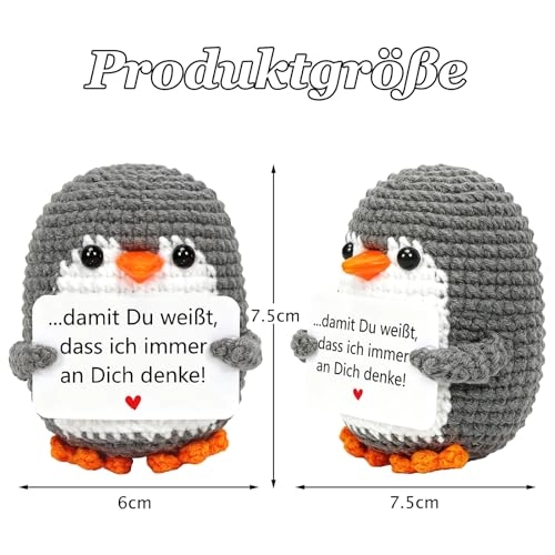Penguin Positive Penguin 15 cm Knitted - Pocket Hug