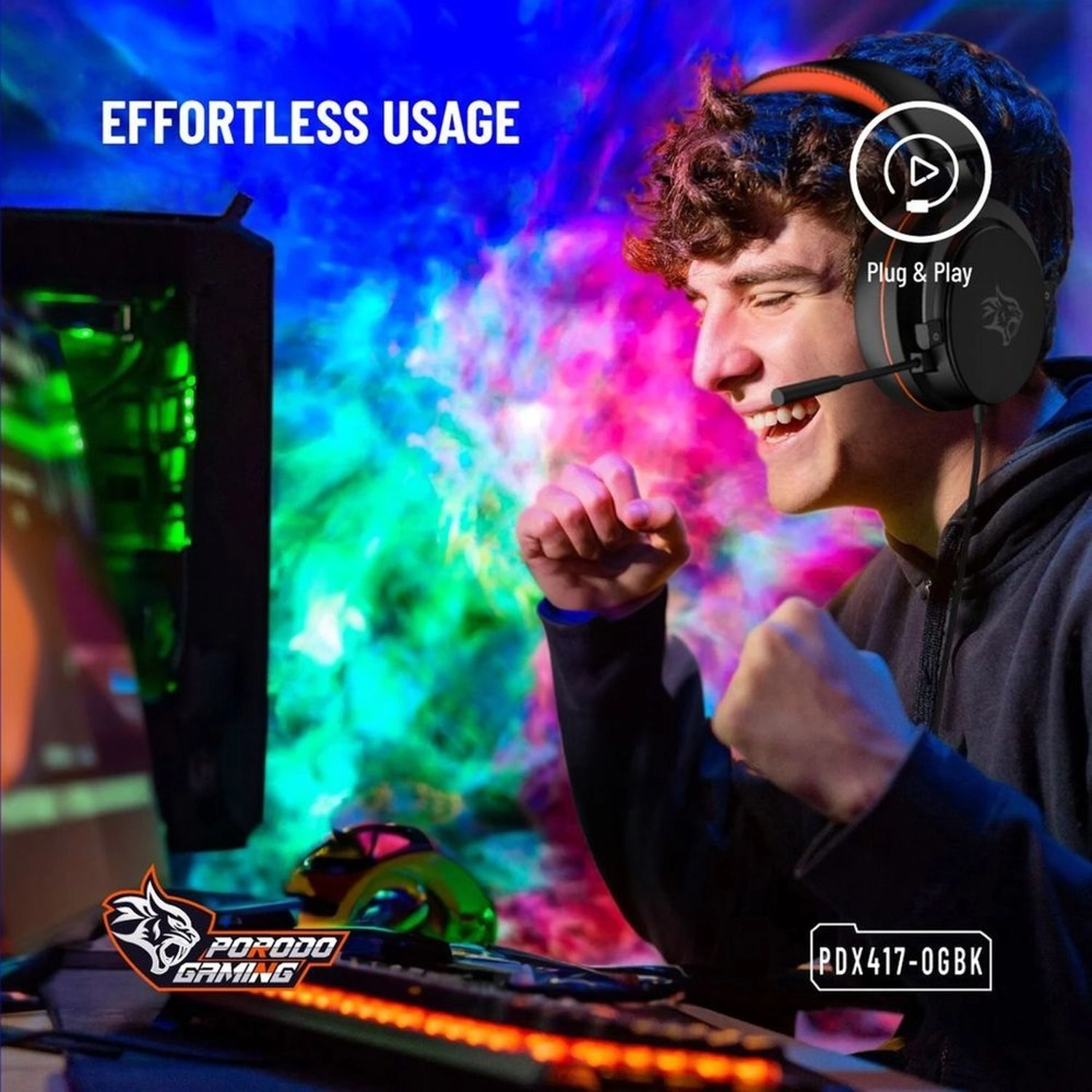 PDX417-OGBK Wired Headphone