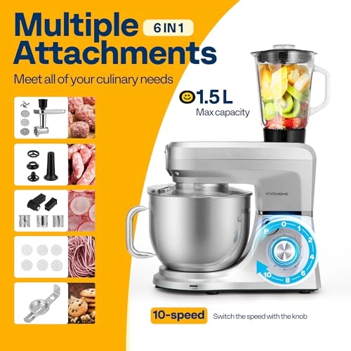 Stand Mixer - 8.5 Quarts 660 watts