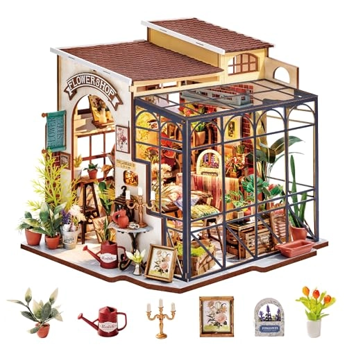 DIY Miniatures Dollhouse Kit - Emily's Florist 1/24