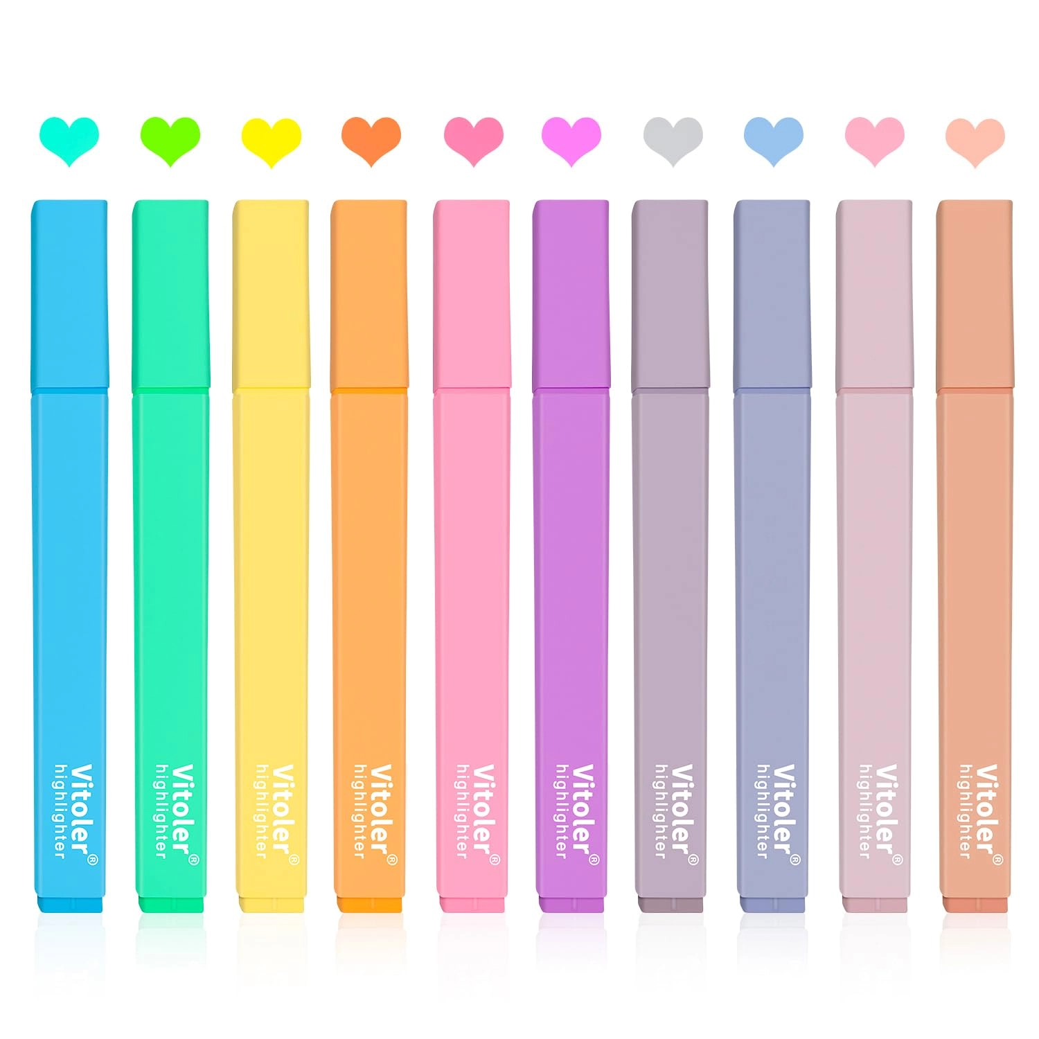 vitoler Highlighters - Assorted Colors Chisel