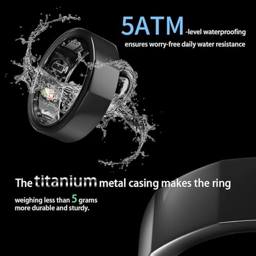Smart Health Ring - 5ATM waterproof 7 days battery life