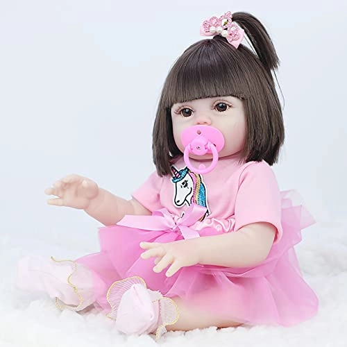 Reborn Baby Doll - 22 Inch Vinyl Brown Eyes