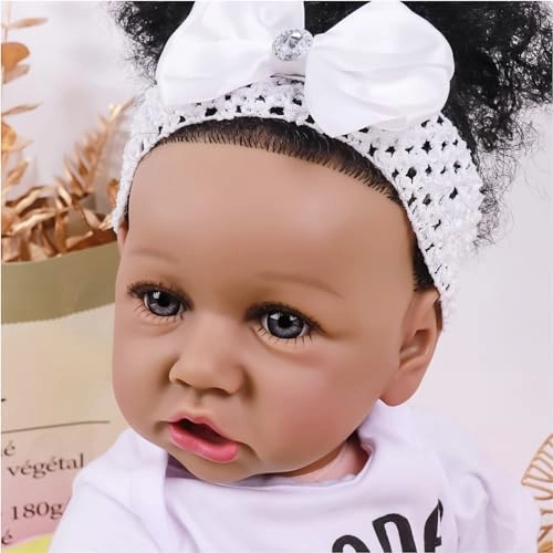 Reborn Baby Doll - 22inch Vinyl African American Ages 3+