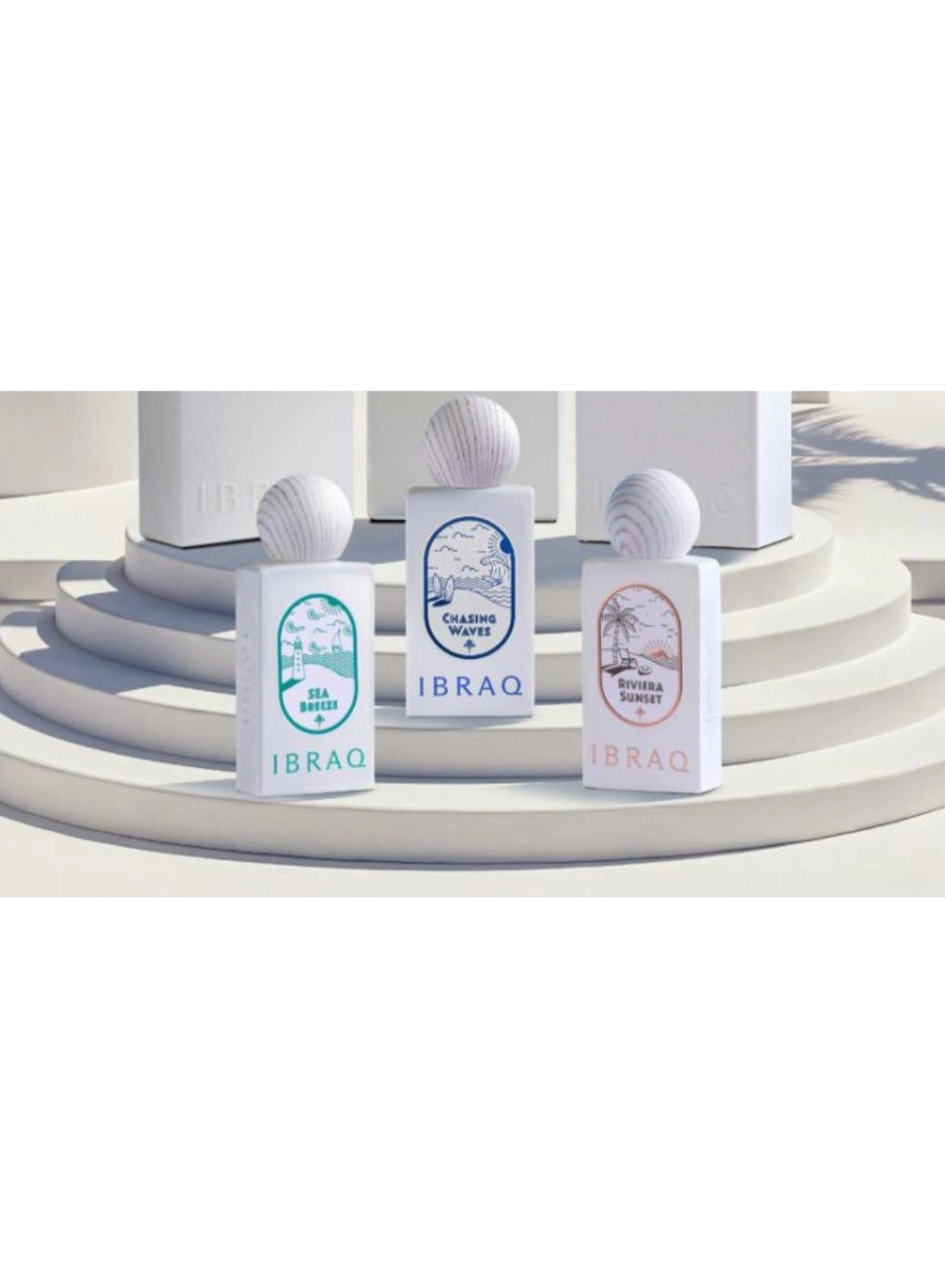 Ibrahim Al Qurashi Sea Breeze - Eau de Parfum 10ml + Chasing Waves - Eau de Parfum 10ml + Riviera Sunset - Eau de Parfum 10ml