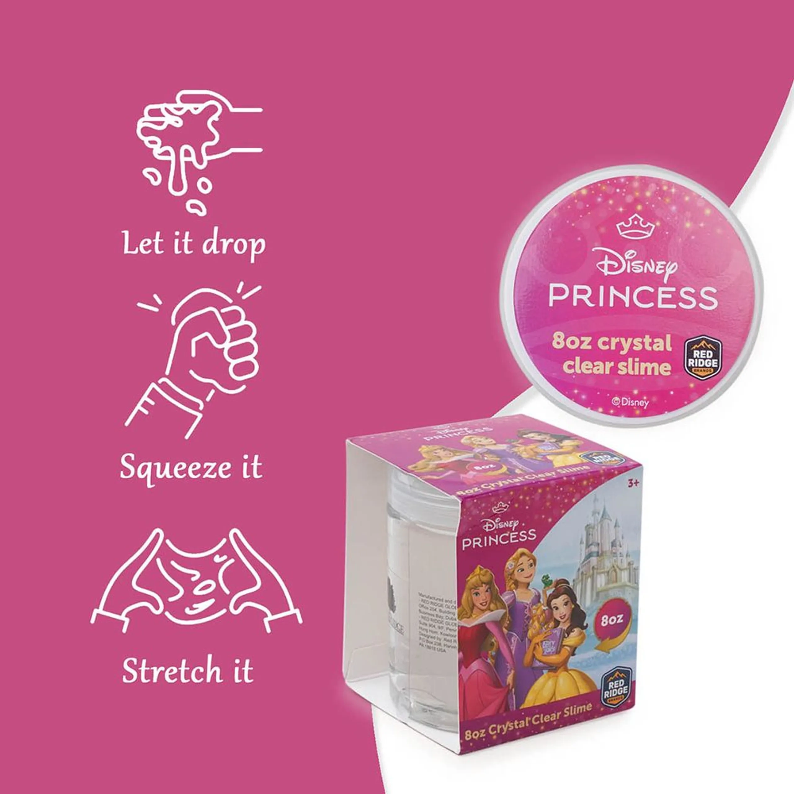 Disney Princess Crystal Clear Slime - 3+ years